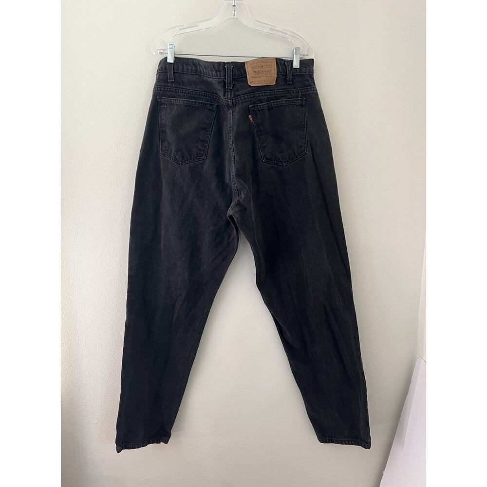 Levi’s Vintage Orange Tab 550 Black denim Jeans 38 32 relaxed fit tapered leg